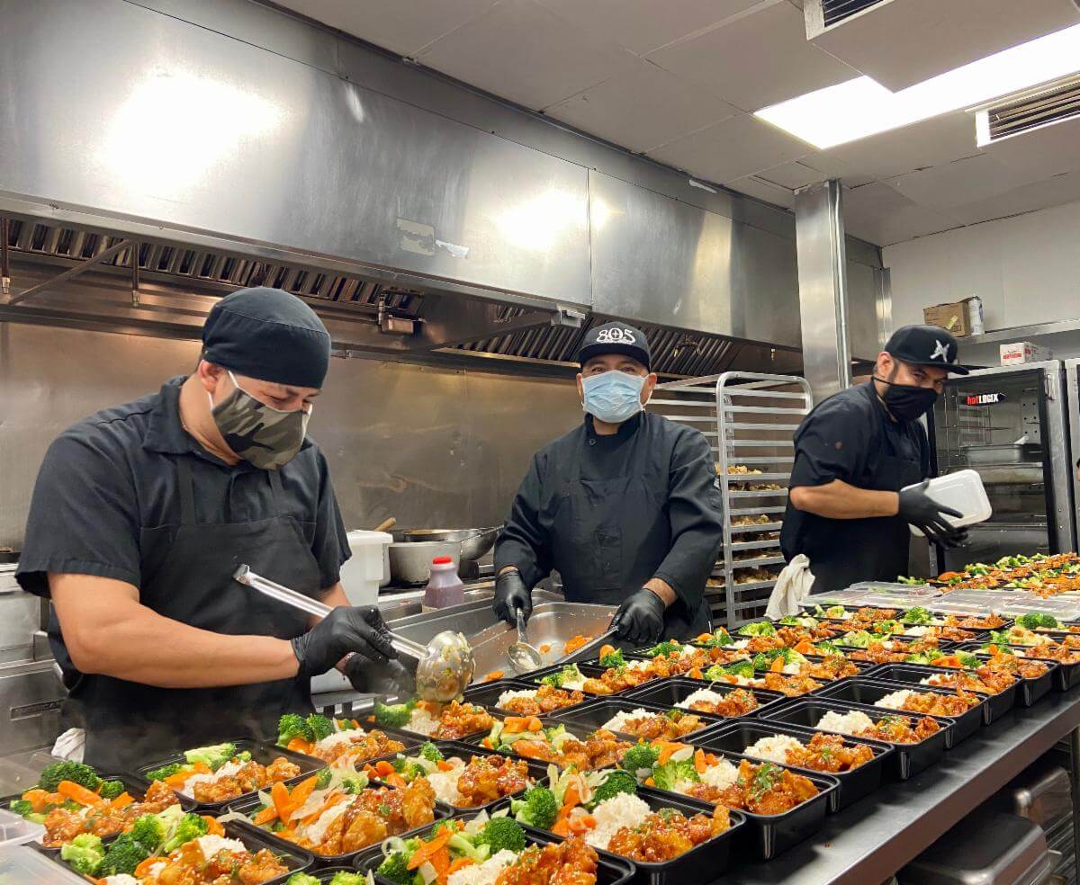 Full-service corporate kitchen management with custom cafe display cases in Silicon Valley